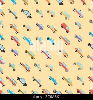 Seamless car pattern Stock Vector