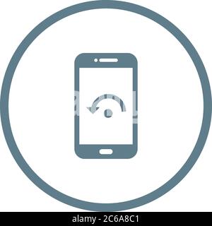 Unique Restart Phone Vector Glyph Icon Stock Vector