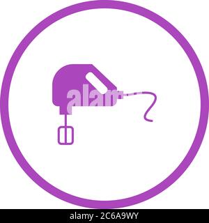 Unique Mixer Vector Glyph Icon Stock Vector