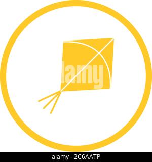 Unique Kite Vector Glyph Icon Stock Vector