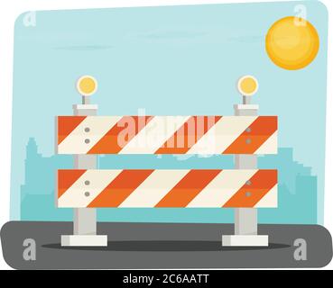 Under construction concept in flat design style, vector illustration Stock Vector