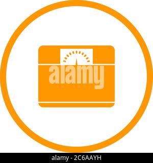Unique Weighing Machine Vector Glyph Icon Stock Vector
