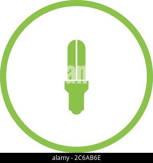 Unique Energy Saver Bulb Vector Glyph Icon Stock Vector