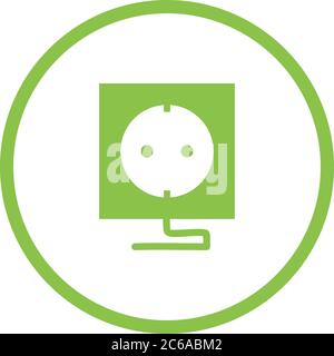 Unique Socket Vector Glyph Icon Stock Vector