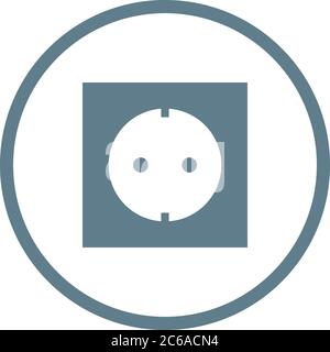 Unique Socket Vector Line Icon Stock Vector