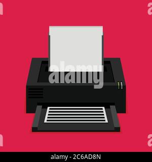 Flat printer icon vector Stock Vector