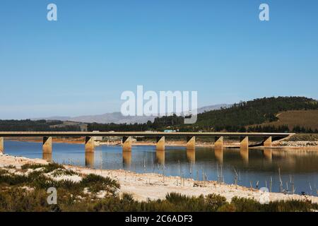 The Theewaterskloof dam near Villiersdorp in the Western Cape Province of South Africa. Stock Photo