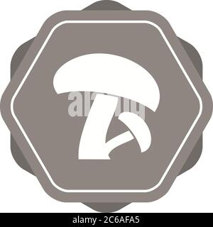 Unique Mushroom Vector Glyph Icon Stock Vector