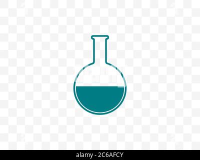 Biology, experiment, flask icon. Vector illustration, flat design. Stock Vector