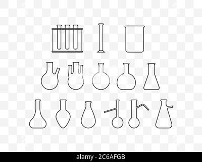 Flask, laboratory icon. Vector illustration, flat design. Stock Vector