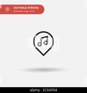 Maps And Location Simple vector icon. Illustration symbol design template for web mobile UI element. Perfect color modern pictogram on editable stroke Stock Vector