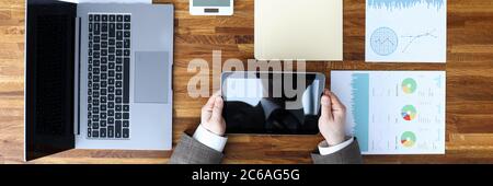 Partners making profitable deal Stock Photo