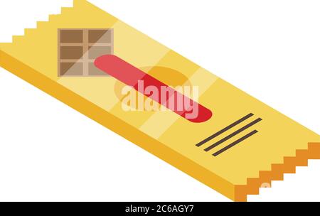Chocolate stick icon, isometric style Stock Vector