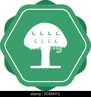 Unique Mushroom Vector Glyph Icon Stock Vector