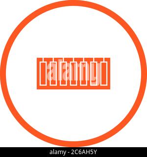 Unique Piano Keys Vector Glyph Icon Stock Vector