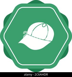 Unique Summer Cap Vector Glyph Icon Stock Vector