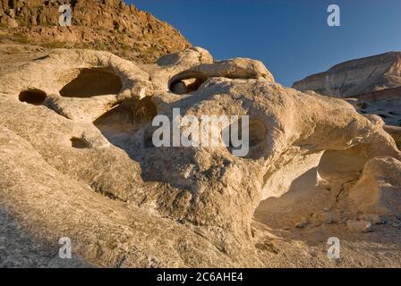 Wind caves at Three Dike Hill area in Bofecillos Mountains in Big Bend ...