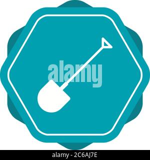 Unique Shovel Vector Glyph Icon Stock Vector