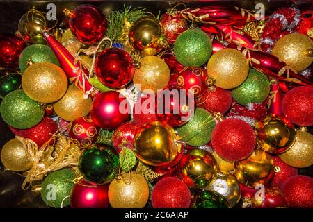 Christmas balls, ornaments, baubles, decorations, ornaments Stock Photo