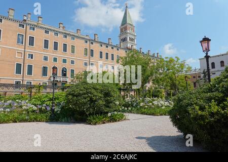 Venedig, Giardini Reali (Königlicher Garten) // Venice, Royal Garden (Napoleon's Gardens) Stock Photo