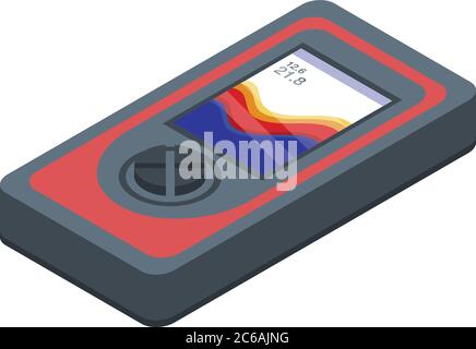 Infrared echo sounder icon, isometric style Stock Vector