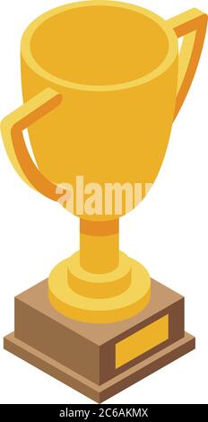 Headhunter cup icon, isometric style Stock Vector