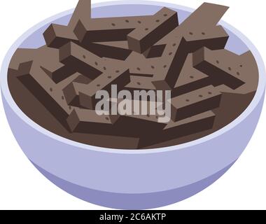 Brown crackers icon, isometric style Stock Vector