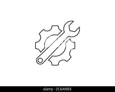 Service, technical, tools icon. Vector illustration, flat design. Stock Vector