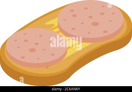 Classic sandwich icon, isometric style Stock Vector