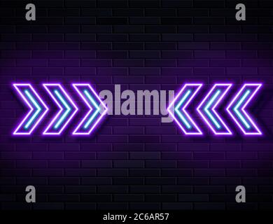 Futuristic Sci Fi Modern Neon Pink and Blue Gradient Glowing Arrows  Stock Vector