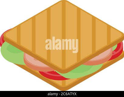 Office sandwich icon, isometric style Stock Vector