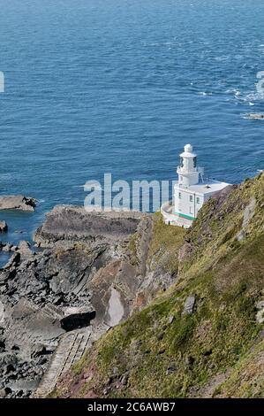 Hartland Point Lighthouse on the North Devon coast near Hartland ...