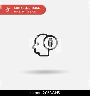 Investor Simple vector icon. Illustration symbol design template for web mobile UI element. Perfect color modern pictogram on editable stroke. Investo Stock Vector