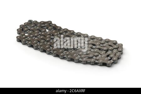 Bicycle chain isolated on white Stock Photo
