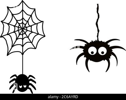 Spider on a white background. Suitable for printing. VECTOR Stock Vector