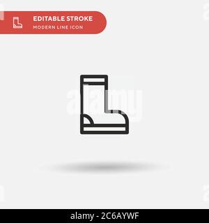 Boot Simple vector icon. Illustration symbol design template for web mobile UI element. Perfect color modern pictogram on editable stroke. Boot icons Stock Vector