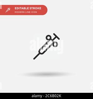 Anesthesia Simple vector icon. Illustration symbol design template for web mobile UI element. Perfect color modern pictogram on editable stroke. Anest Stock Vector