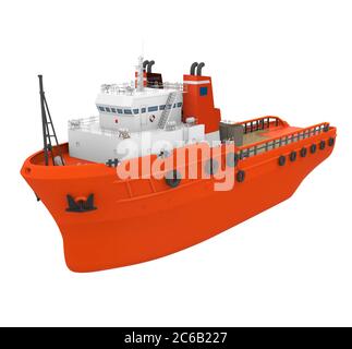 Anchor Handling Tug Supply Vessel Isolated Stock Photo