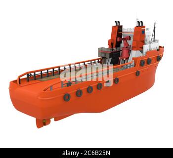 Anchor Handling Tug Supply Vessel Isolated Stock Photo