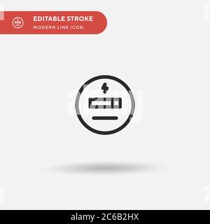 Electric Meter Simple vector icon. Illustration symbol design template for web mobile UI element. Perfect color modern pictogram on editable stroke. E Stock Vector