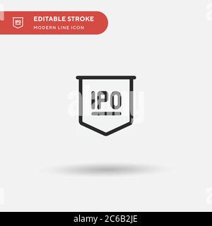Ipo Simple vector icon. Illustration symbol design template for web mobile UI element. Perfect color modern pictogram on editable stroke. Ipo icons fo Stock Vector