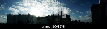 panoramic view  of city and  building Stock Photo