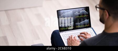 Stock Market Trade Research. Financial Business Research Stock Photo
