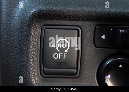 The stop-start system for more efficient fuel consumption Stock Photo