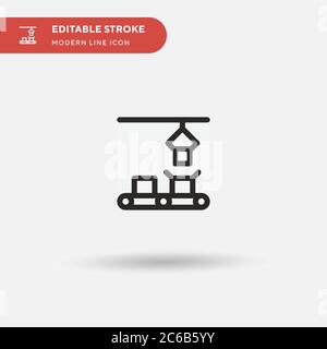 Conveyor Simple vector icon. Illustration symbol design template for web mobile UI element. Perfect color modern pictogram on editable stroke. Conveyor icons for your business project Stock Vector