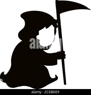 Halloween witch on white background. Vector Stock Vector
