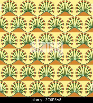 An Egyptian style motif repeated into a seamless pattern. EPS10 vector format. Stock Vector