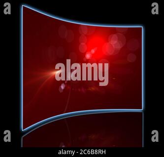 star with lens flare and zig zag effect made in 3d software Stock Photo