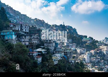 View over the houses perched on the hills in Aizawl, Mizoram, India, Asia  Stock Photo - Alamy