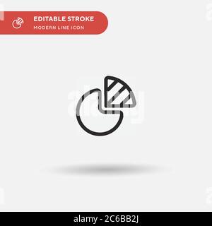 Pie Chart Simple vector icon. Illustration symbol design template for web mobile UI element. Perfect color modern pictogram on editable stroke. Pie Chart icons for your business project Stock Vector